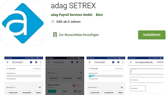 adag SETREX - Personnel Management on the Set